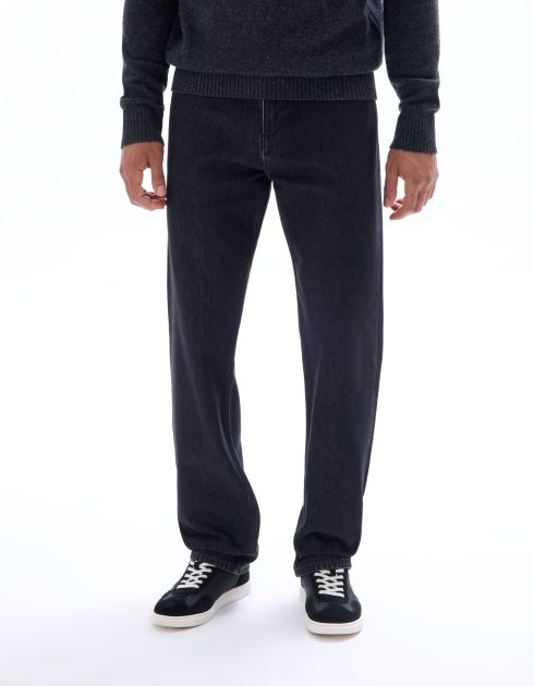 Jean loose coton TENCEL™ Lyocell - marine noir