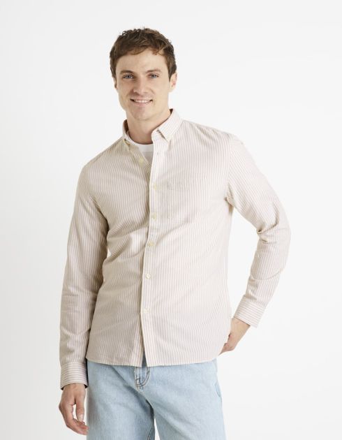 Chemise regular oxford 100% coton - ecru