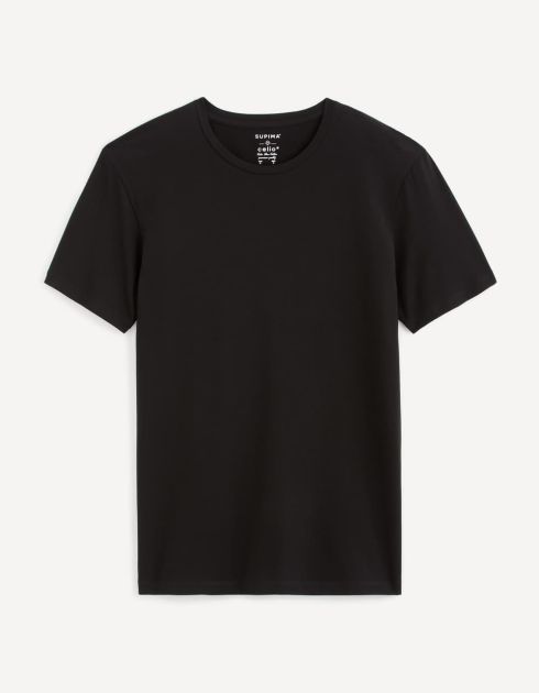 T-shirt col rond coton stretch