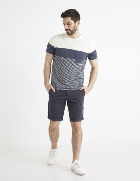 Bermuda poches chino en coton stretch
