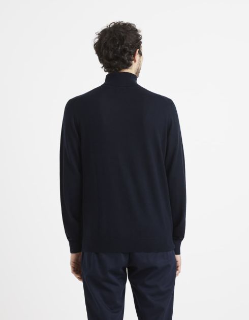 Pull col roulé 100% laine mérinos extra fin
